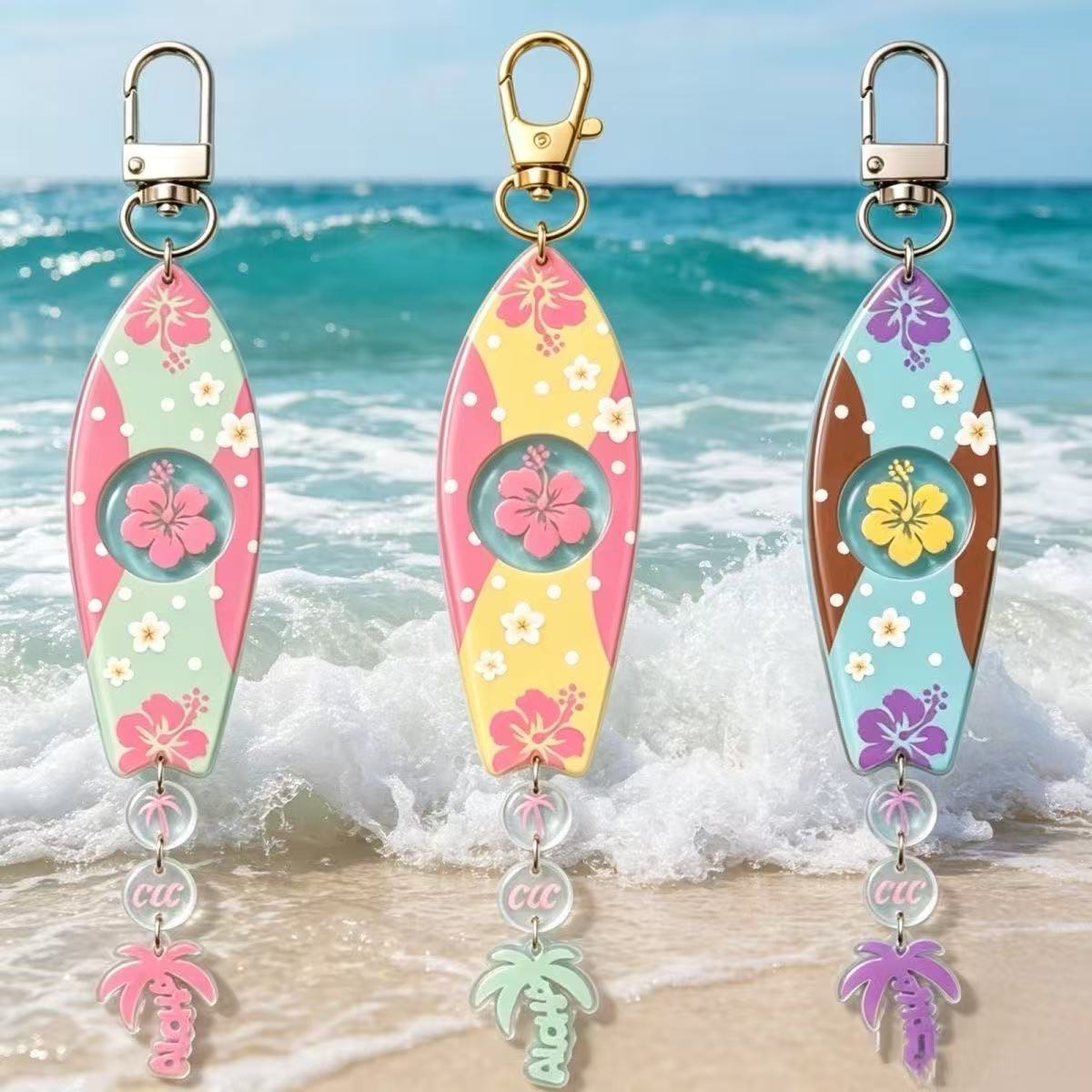 Supply Florist - Ensemble de porte-clés en acrylique en
