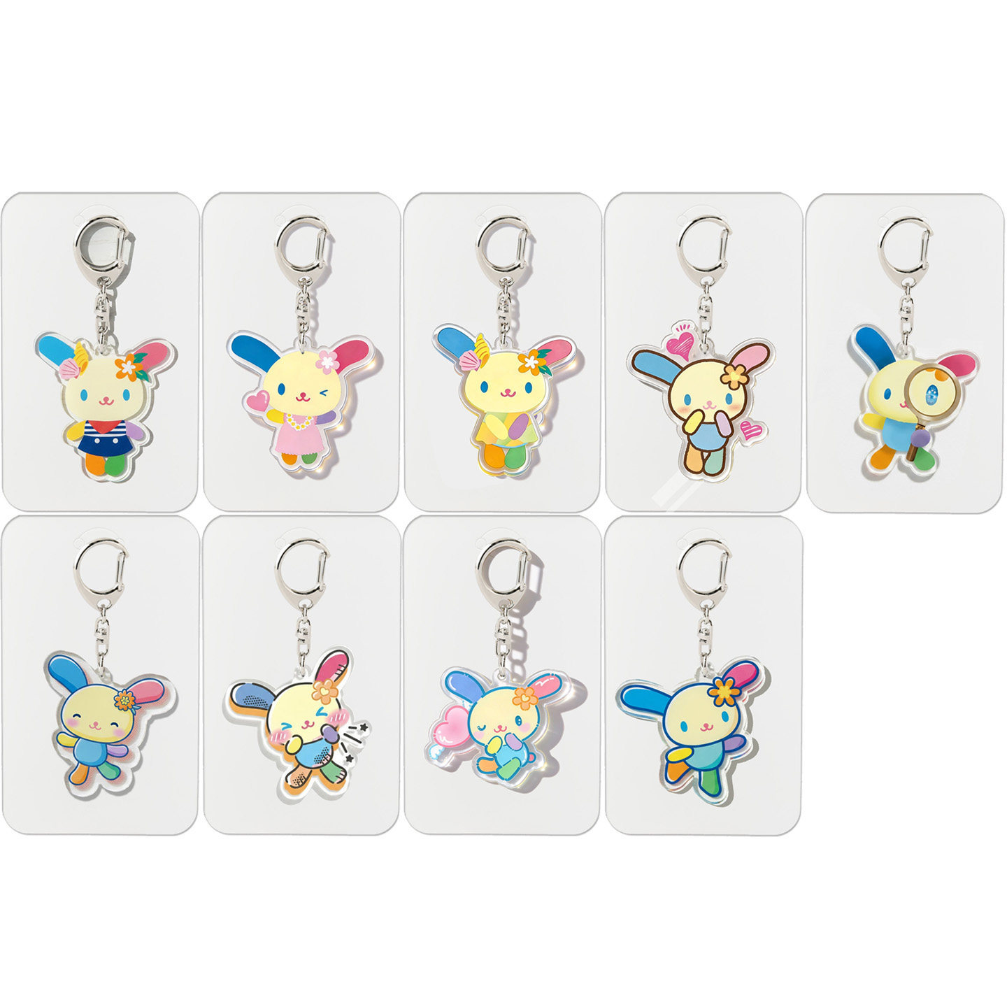 Supply Florist - Porte-clés en acrylique Cinnamoroll motif floral,